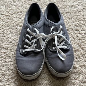 Vans Low-Top Canvas Sneakers in Gray and White